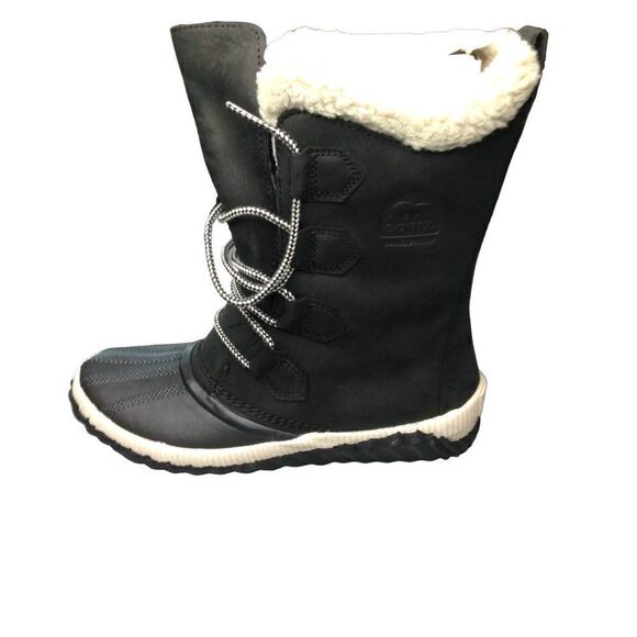 Sorel Out and About Plus Tall Boot Waterproof Winter Black 6M NWT - Picture 3 of 5
